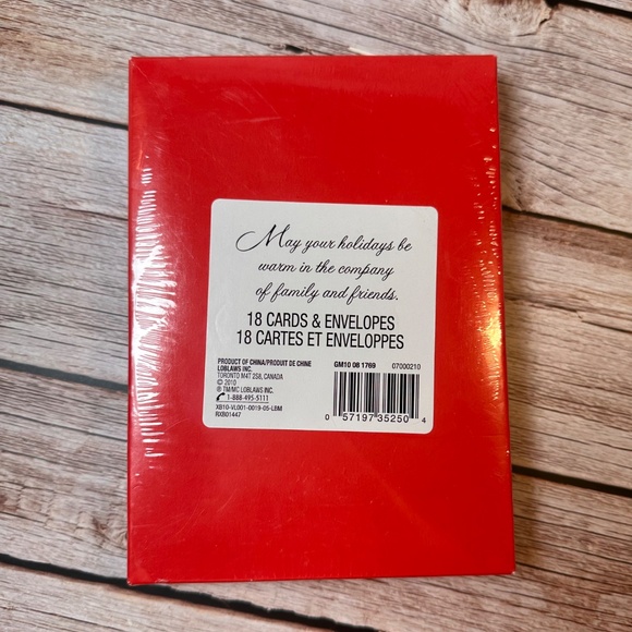 Vintage-Style Poinsettia Christmas Cards – Set of 18 (Sealed!) - Picture 2 of 4